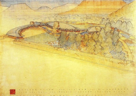 Casa Kaufmann en Palm Springs. Perspectiva.