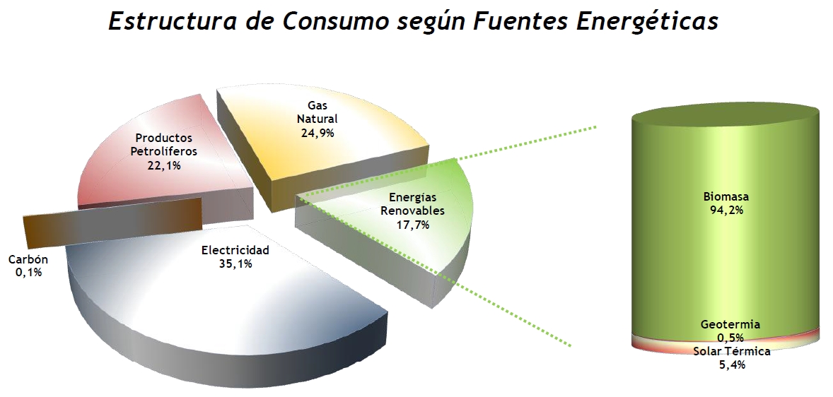 Consumo según fuentes energéticas