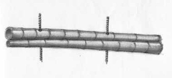 Unión transversal de cañas